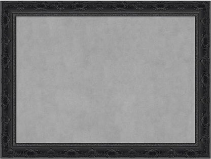 Amanti Art Black Framed Magnetic Board 24x32 Medium Vision Board for use with Magnets, 100% Metal Sheet to Display Items as Office Decor or for Home Organization in mudroom, Kitchen or Kids Room