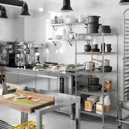 Regal Altair 24" Deep x 24" Wide x 64" Height Wire Shelving Kit | 5-Tier | NSF Commercial Storage Rack Unit