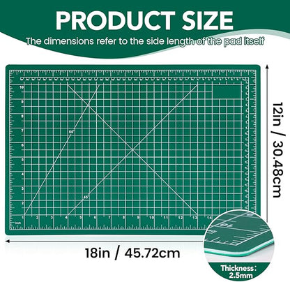 CLOYAN Cutting Mat 12"x18", 10 Pack Double-Sided 5-Ply Self Healing Sewing Cutting Mat, Cutting Mats Board for Crafts-Sewing, Fabric, Quilting, Scrapbooking Project