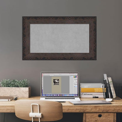 Amanti Art Black Framed Magnetic Board 17x29 Small Vision Board for use with Magnets, 100% Metal Sheet to Display Items as Office Decor or for Home Organization in mudroom, Kitchen or Kids Room