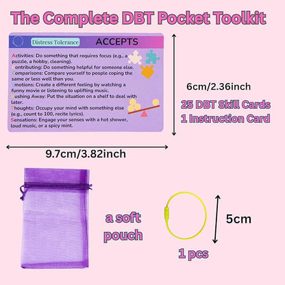 DBT Skills Coaching Cards with Guided Examples & Goals – 25 Flashcards for Emotional Regulation, Stress Relief & Coping Tools – for Teens & Adults