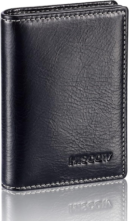 Leather Business Card Case Holder for Men & Women, Italian Calfskin