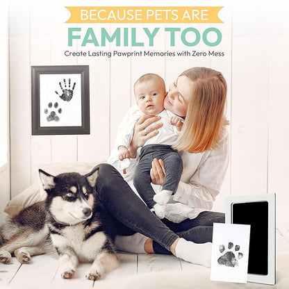 Large Clean Touch Ink Pad for Baby Handprints and Footprints – Inkless Infant Hand & Foot Stamp – Safe for Babies, Doesn’t Touch Skin – Perfect Family Memory or Gift, Black Print Kit by Tiny Gifts