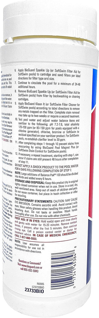 BioGuard Erase Iron Stain Remover, 1.75 lb, Pack of 2, Highly Effective Iron Stain Remover, Restore Pool Surfaces, Suitable for All Pool Types