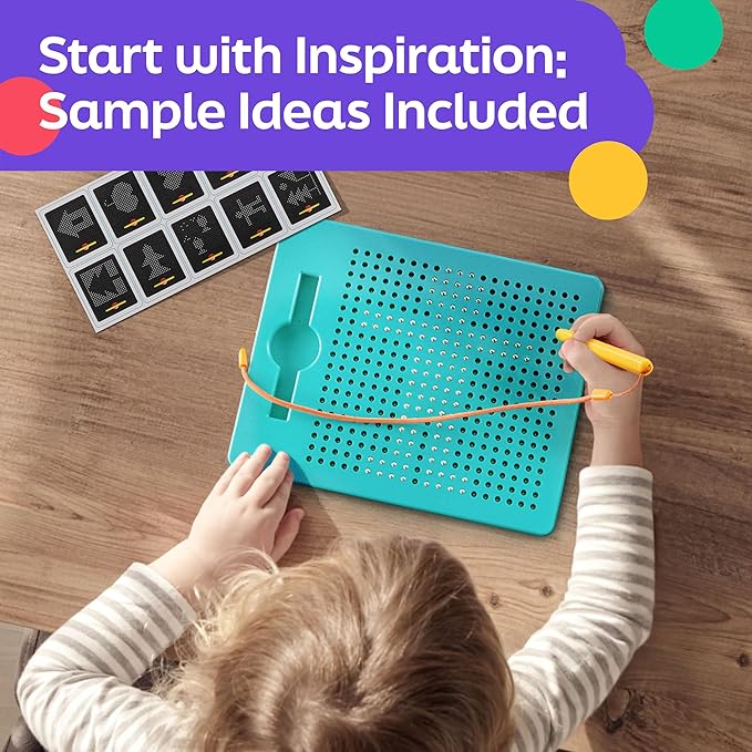 AYNAT FUN Magnetic Drawing Board for Kids & Toddlers with Beads and Magnet Stylus Pen - Magnetic Tablet Toy for Airplane & Car Ride Activities for Kids