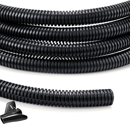 Wire Loom 1/2 inch 10ft, YCLYC Split Loom, Cord Protectors from Pets, Wire Protector Tubing, Flexible Wire Conduit, Electrical Cord Cover for Automotive, Black