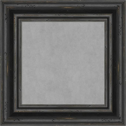 Amanti Art Black Framed Magnetic Board 17x17 X-Small Vision Board for use with Magnets, 100% Metal Sheet to Display Items as Office Decor or for Home Organization in mudroom, Kitchen or Kids Room