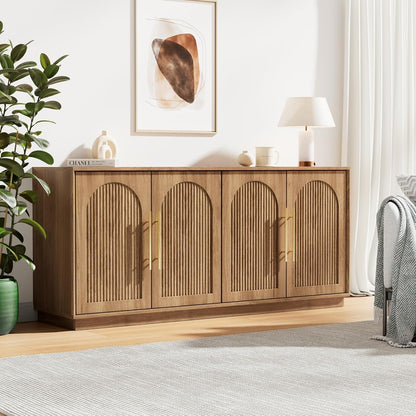Modern Buffet Cabinet with Storage, 59.1”Sideboard Cabinet, Oak