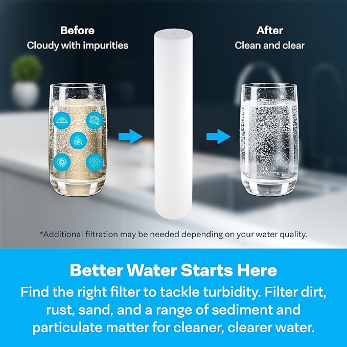 SpiroPure SP-DD-6010-20BB 20x4.5 BB 10 Micron Spun Melt-Blown Polypropylene Water Filter Cartridge SDC-45-2010 (Case of 6)