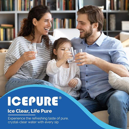 ICEPURE DA97-17376B Refrigerator Water filter Compatible with Samsung DA97-17376B DA97-08006C HAF-QIN, HAF-QIN/EXP, RF23M8070SG, BRF425200AP, 1PACK