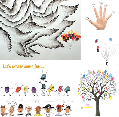 Lsushine Craft Ink Pad Stamps Partner DIY Color,20 Colors Rainbow Finger Ink pad for Kids (Pack of 20)