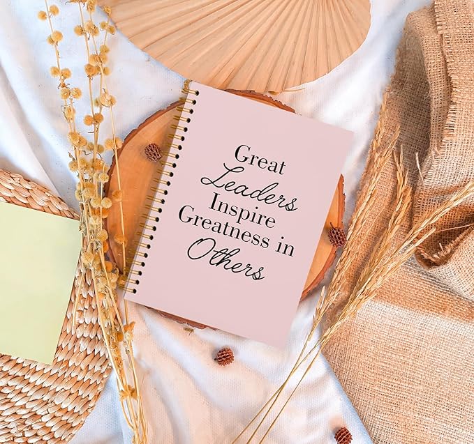 OXW Blush Notebooks for Work, Employee Appreciation Gifts, Leadership Gifts Notebook Journal for Writing Meeting Office, Thank You Gifts for Women Men Leader Mentor Boss Manager, 5.5"x8.3"