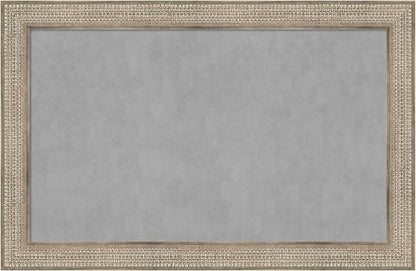 Amanti Art Silver Framed Magnetic Board 30x46 Large Vision Board for use with Magnets, 100% Metal Sheet to Display Items as Office Decor or for Home Organization in mudroom, Kitchen or Kids Room