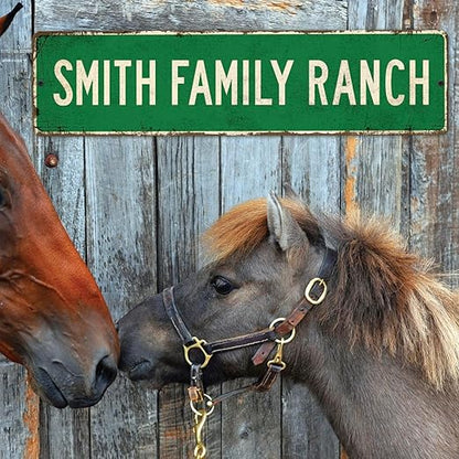 Custom Rustic Sign, Personalized Decor Street Signs Gift, 24x6 Inches, ACM, Fade Resistant, Made in USA