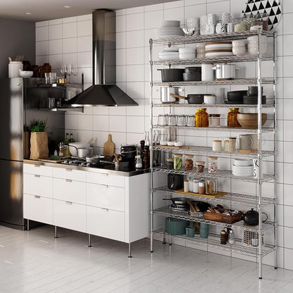 Regal Altair 14" Deep x 48" Wide x 86" Height Wire Shelving Kit | 10-Tier | NSF Commercial Storage Rack Unit