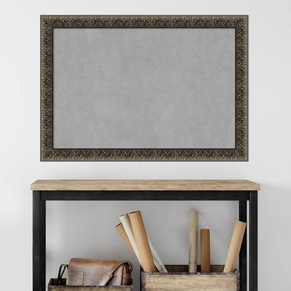 Amanti Art Black Framed Magnetic Board 29x41 Large Vision Board for use with Magnets, 100% Metal Sheet to Display Items as Office Decor or for Home Organization in mudroom, Kitchen or Kids Room