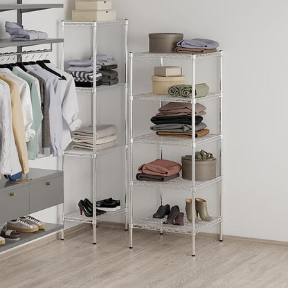 Regal Altair 24" Deep x 24" Wide x 64" Height Wire Shelving Kit | 5-Tier | NSF Commercial Storage Rack Unit