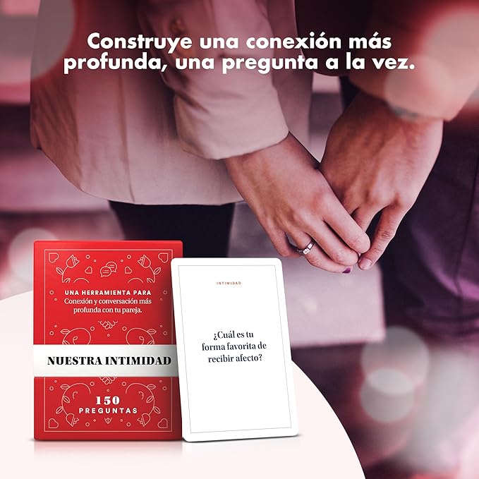 BestSelf Nuestra Intimidad - Spanish Intimacy Deck with 150 Relationship-Building Conversation Starters, Romantic Couples Card Game to Strengthen Communication and Connection