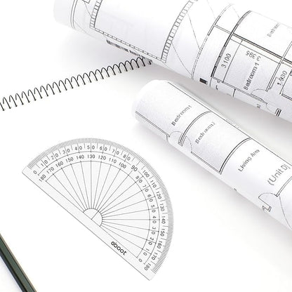 20 Pack Plastic Protractor, 180 Degrees Protractor for Angle Measurement Student Math, 4 Inches, Clear
