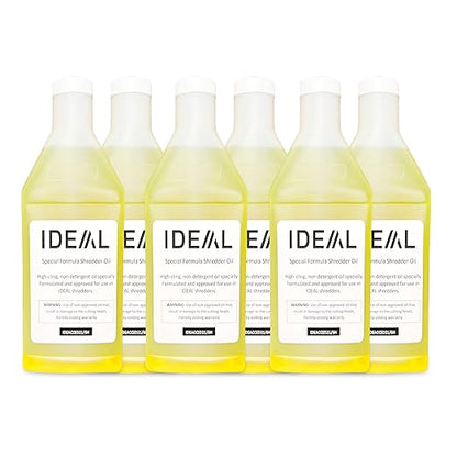 IDEAL 6 Bottles of Special High-Cling Lubricating Oil for ideal Shredders, Great for Any Automatic Oiler, Non-Toxic, Non-Detergent, Extend Life of Your Shredder (6 Bottles, 1 Quart Each)