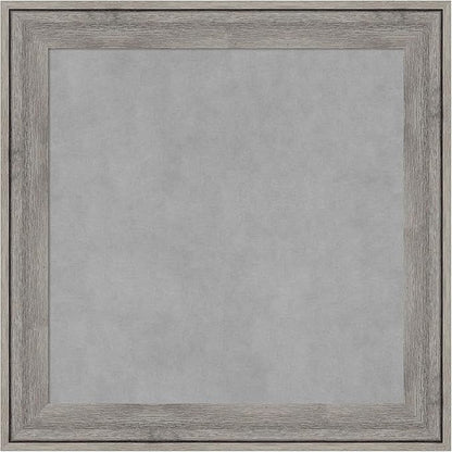 Amanti Art Grey Framed Magnetic Board 25x25 Medium Vision Board for use with Magnets, 100% Metal Sheet to Display Items as Office Decor or for Home Organization in mudroom, Kitchen or Kids Room