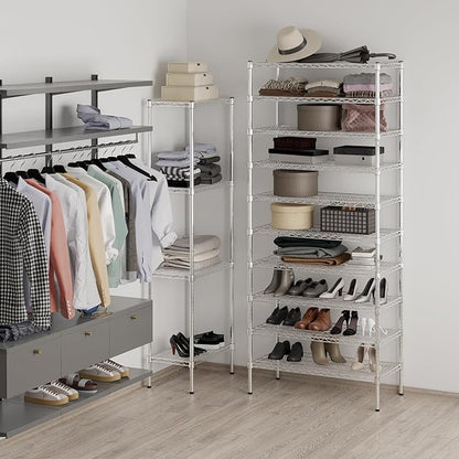 Regal Altair 18" Deep x 36" Wide x 86" Height Wire Shelving Kit | 10-Tier | NSF Commercial Storage Rack Unit