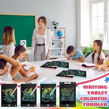 Zhehao 20 Pack LCD Writing Tablet for Kids: 8.5 Inch Colorful Drawing Doodle Boards - Reusable Erasable Doodle Board Educational Learning Toys Gifts for Toddlers Ages 3-8 Party Favors(Pastel,Cute)