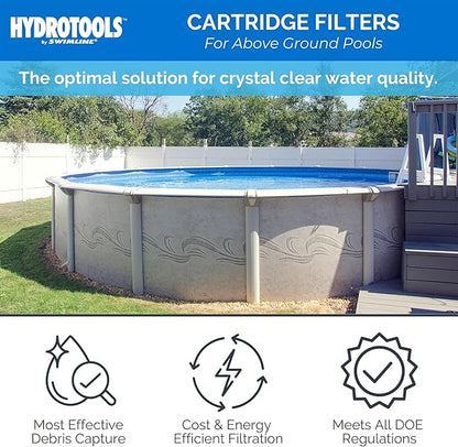 SWIMLINE HYDROTOOLS Model 76071-2 Sure-Flo Above-Ground Pool Cartridge Filter System - 70 Sq. Ft. Filtration Area, 0.9 THP, 4,500 GPH, 110V/60Hz Dual Speed Pump for Pools up to 19,000 Gallons