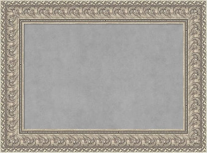 Amanti Art Silver Framed Magnetic Board 23x31 Medium Vision Board for use with Magnets, 100% Metal Sheet to Display Items as Office Decor or for Home Organization in mudroom, Kitchen or Kids Room