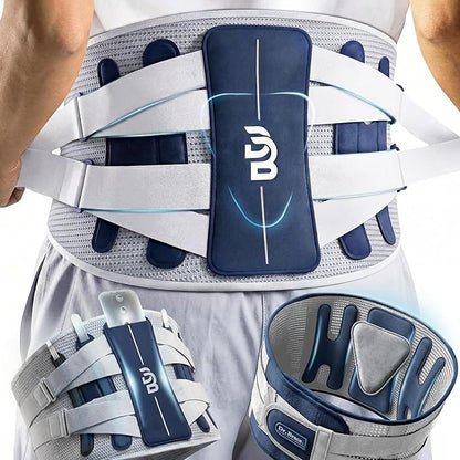 DR. BRACE® Lower Back Brace for Men & Women for Lower Back Pain Relief, Revolutionary Versatile Splints System & Removable Lumbar Pad, Adjustable & Breathable Back Support Brace (29.5-35.4″)