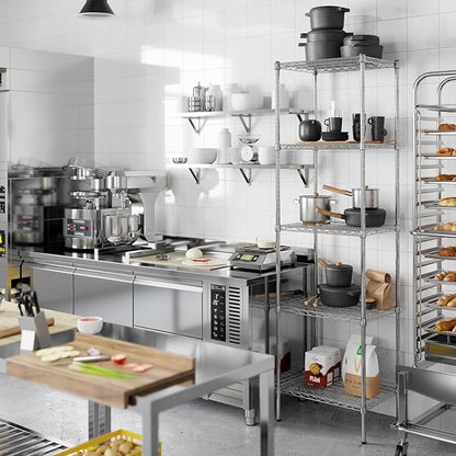 Regal Altair 18" Deep x 24" Wide x 86" Height Wire Shelving Kit | 5-Tier | NSF Commercial Storage Rack Unit