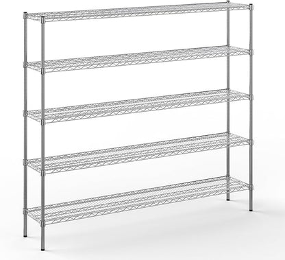 Regal Altair 14" Deep x 72" Wide x 64" Height Wire Shelving Kit | 5-Tier | NSF Commercial Storage Rack Unit