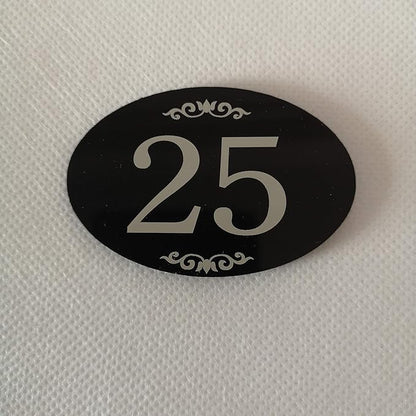 StayMax Locker Number Signs Door Sign with Self-Adhesive Tape Number Black (1-100)