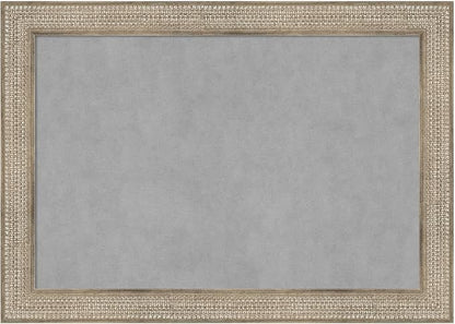 Amanti Art Silver Framed Magnetic Board 30x42 Large Vision Board for use with Magnets, 100% Metal Sheet to Display Items as Office Decor or for Home Organization in mudroom, Kitchen or Kids Room