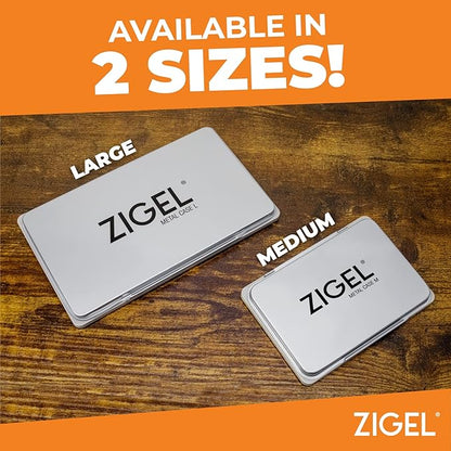 2 Pack Metal Case Stamp Pad Medium Size, Blue Color - Size: 3" x 4" - Choose from 15 Ink Colors