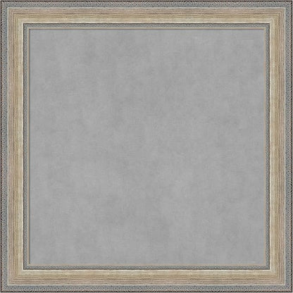 Amanti Art Silver Framed Magnetic Board 29x29 Medium Vision Board for use with Magnets, 100% Metal Sheet to Display Items as Office Decor or for Home Organization in mudroom, Kitchen or Kids Room