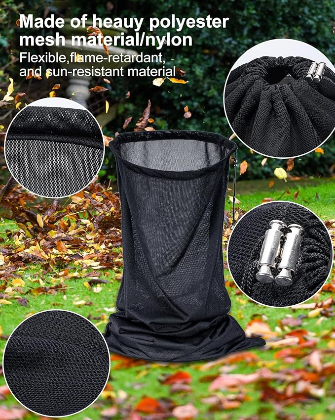 WAUGODD Wood Chipper Shredder Bag - Extra Large 24" x 60" Leaf Mulcher Shredder Collection Bag for Troy Bilt Wood Slicer Splitter Chipper Lawn Machine Universal Parts