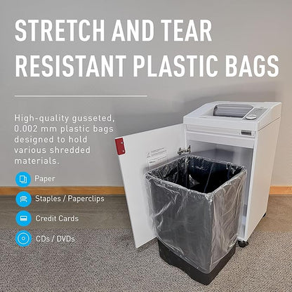 IDEAL Maintenance Combo Pack AC0920H Heavy-Duty Shredder Bags 20”x47”, Case of 80, 40-Gallon, Gusseted+ High-Cling Lubricating Shredder Oil 4x1-Pint Bottles, IDEACCED21/4H. Fits 2503/2604/3104/3105