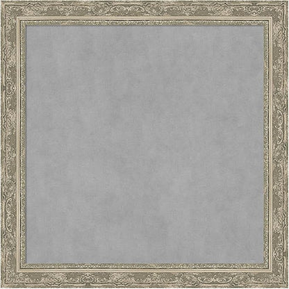 Amanti Art Silver Framed Magnetic Board 28x28 Medium Vision Board for use with Magnets, 100% Metal Sheet to Display Items as Office Decor or for Home Organization in mudroom, Kitchen or Kids Room