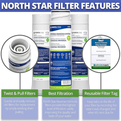 NROPF4 Filter Set (7287506 Replacement) - Northstar Reverse Osmosis Pre and Post Filters with Filter Change Reminder Tag - NROPF4 Replaces Discontinued 7287506 - Authentic NorthStar Filters