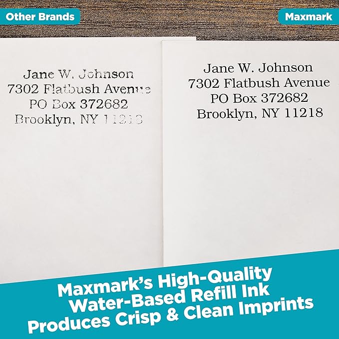 MaxMark Premium Refill Ink with Control Tip Bottle for Self-Inking Stamps, Olive Green Color - 1 oz.