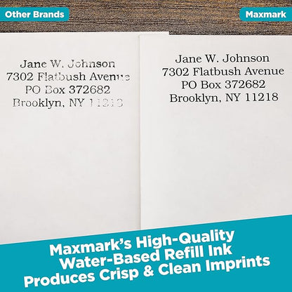 MaxMark Premium Refill Ink with Control Tip Bottle for Self-Inking Stamps, Red Color - 4 oz.