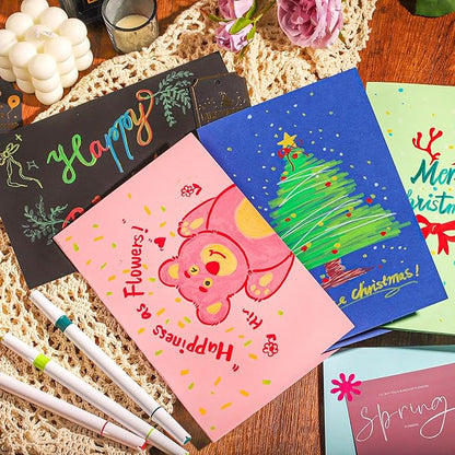 100 Sheets Colored Cardstock 25 Colors - 8.5 X 11 Inches Art Crafts Construction Paper, 92lb/250gsm Heavy Weight Thick Card Stock Paper for Printer, DIY Cards Making, Scrapbooking UAP24MX100