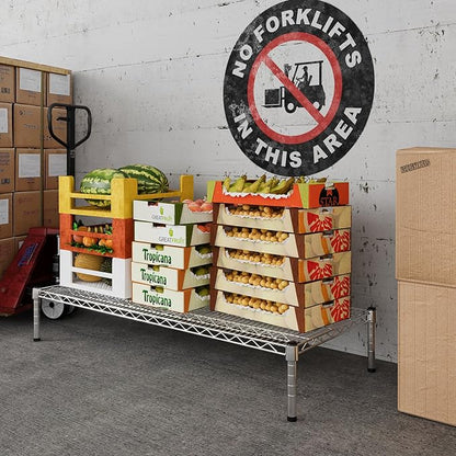 Regal Altair 21" Deep x 48" Wide x 8" Height Wire Shelving Kit | 1-Tier | NSF Commercial Storage Rack Unit