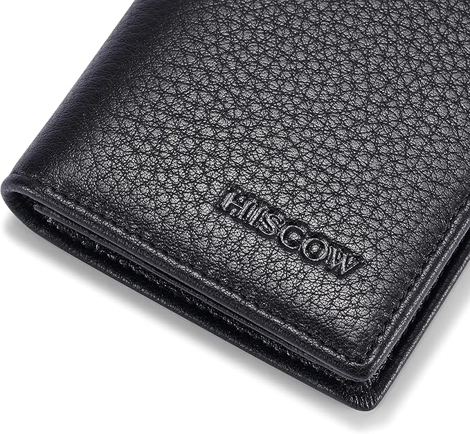 Leather Business Card Case Holder for Men & Women, Italian Calfskin