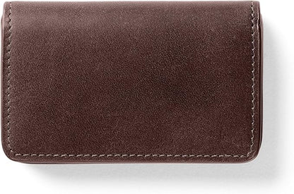 Leatherology Premium Mahogany Business Card Case, Magnetic Closure ID Holder, Full Grain Leather