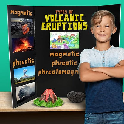 Flipside Products 36” x 48” Foam Project Boards for Presentations, Science Fair, School Projects, Event Displays and Trifold Picture Board - Assorted Colors (Yellow, Green, Blue, Red, Black) - 24 Pk