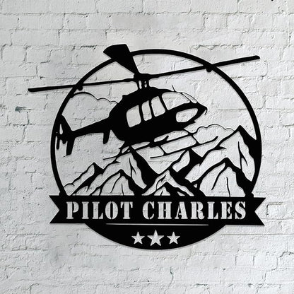 Personalized Metal Airplane Wall Art, Airplane Name Sign, Customized Pilot Name Sign, Airplane Hangar Sign Decor, Aviation Home Office Decor, Large Outdoor Decor, Pilot Gifts, Aircraft Lovers Gift
