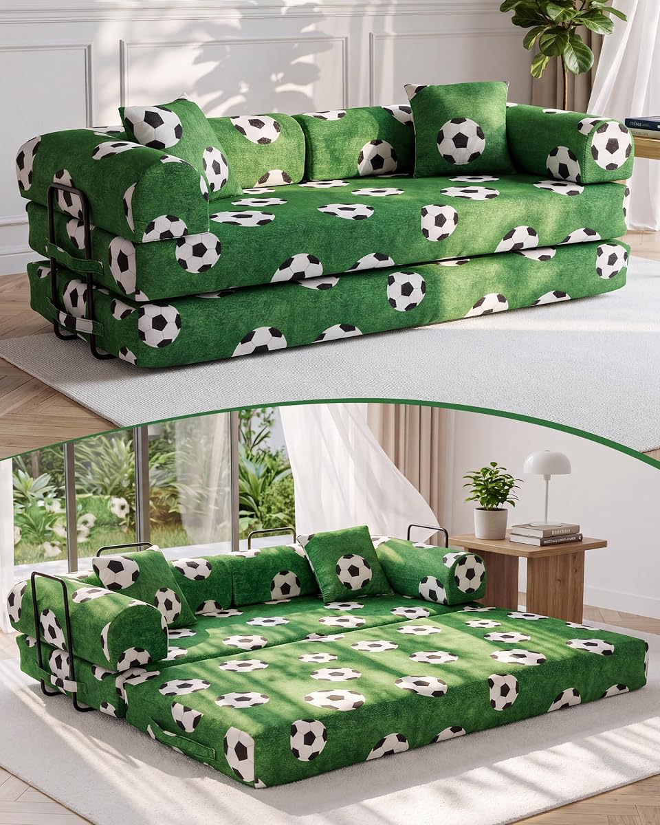 5-in-1 Convertible Sofa Bed 79" Boneless Couch Loveseat for Small Space