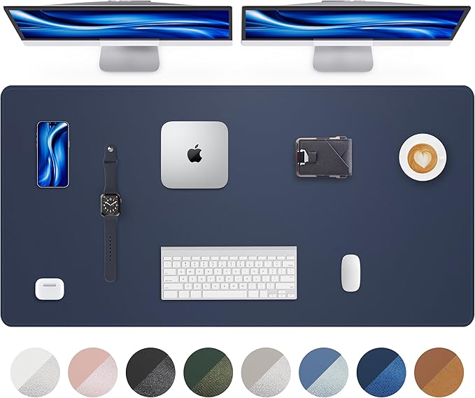 Large Desk Mat 55"x24" - Premium Non-Slip Desk Pad, Waterproof and Scratch-Resistant Office Desk Protector, Large Desk pad Workspace Mat for Home and Office(Midnight Blue)